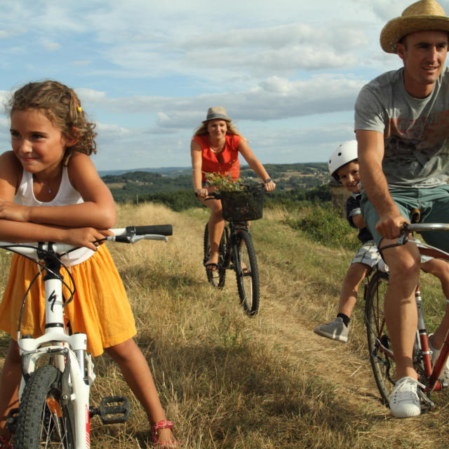 Randonnée à vélo et en famille