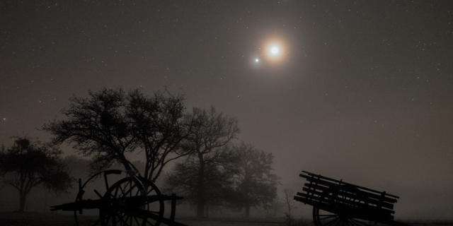 Nuit étoilée à Faugeras, lieu dit de Lapleau