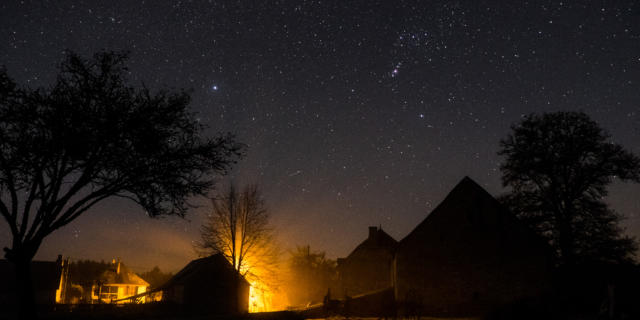 Nuit étoilée à Faugeras, lieu dit de Lapleau