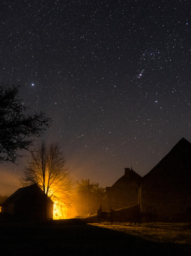 Nuit étoilée à Faugeras, lieu dit de Lapleau