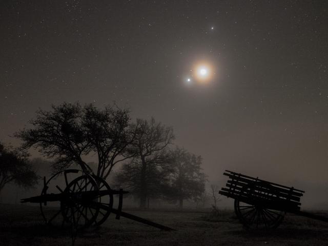 Nuit étoilée à Faugeras, lieu dit de Lapleau