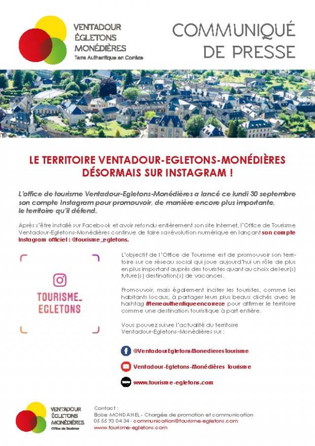 Communiqué De Presse Lancement Instagram